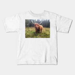 Scottish Highland Cattle Cow 2116 Kids T-Shirt